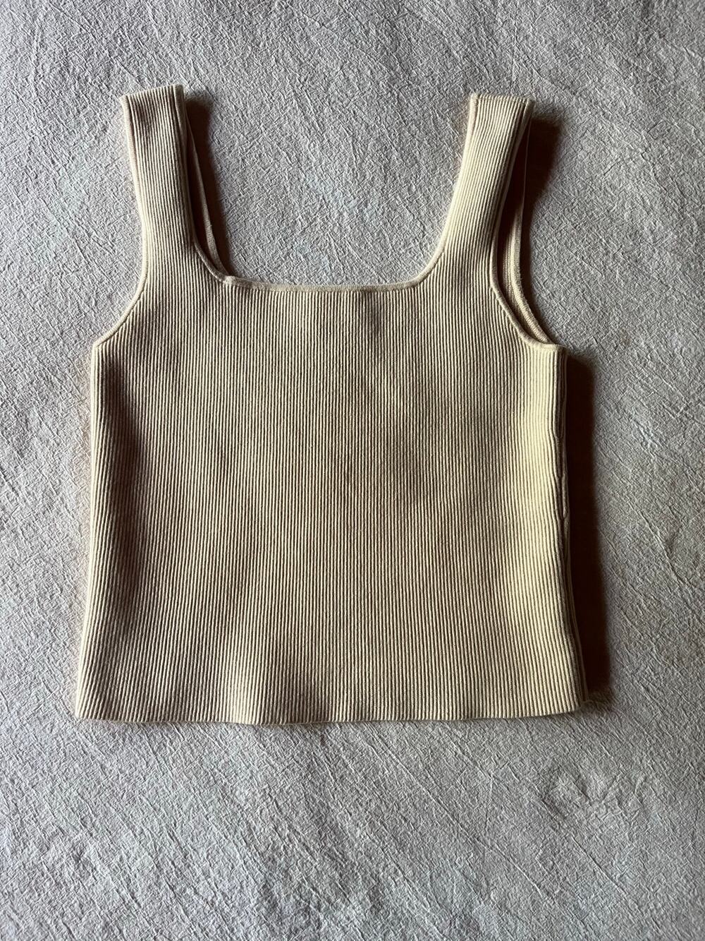 REFORMATION Julia Sweater Tank Cream/Butter Size M NWOT